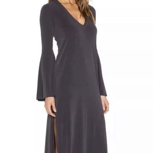 Free People bell-sleeve midi dress w/ keyhole back